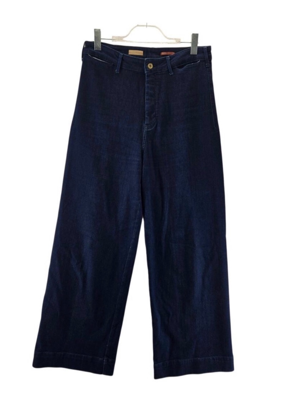 Pilcro Wide Leg Jeans The Skipper High Rise Full Length Dark Wash Womens 31 Boho